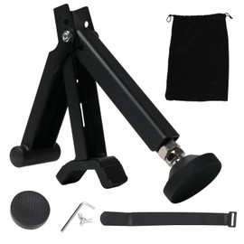 Portable Motorcycle Jack - Folding Front and Rear Wheel Stand Compatible with Most Motorcycles Dirt, Pit Bike and Road - Black