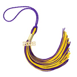 2026 Purple/Gold Graduation Tassel - Every School Color Available -Made in USA