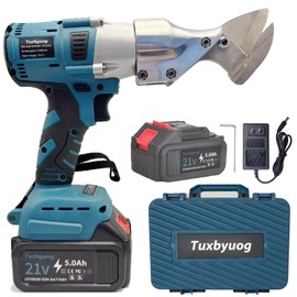 Cordless Metal Shear, Electric Sheet Metal Scissors for Cutting metals sheet, Iron, Stainless Steel, Carpet and Cardboard-Variable Speed with Battery, Charger, Carry Case