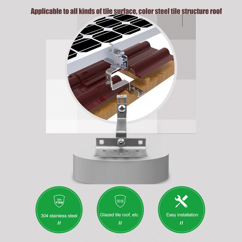 Solar Panel Bracket Stainless Steel Length Position 180° Adjustable Corrosion