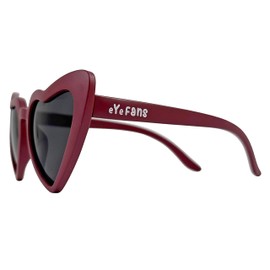 eYeFANS SUKIDA Sunglasses for Kids - Heart Shaped UV400 Protection, Impact Resistant, BPA-Free Frame, Fashionable OOTD Eyewear for Boys & Girls - Fire Brick