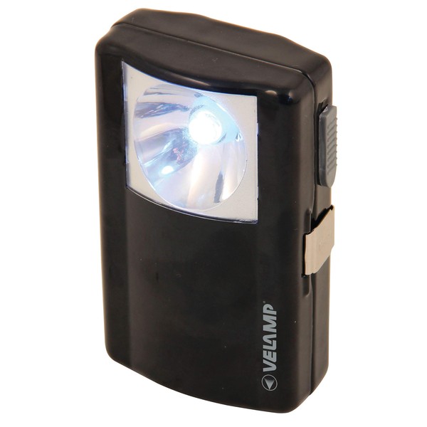 VeLamp ID72LED Lampe de Poche LED métallique, 4,5V, Noire