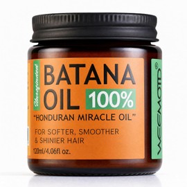 WEEMOTD Aceite de batana 100% crudo para el cabello, aceite acondicionador para cuero cabelludo sin refinar de Honduras, mascarilla hidratante para el cabello, añade brillo y suavidad para hombres y mujeres, 4.06 onzas líquidas