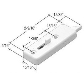 CRL White Tilt Latch; 1-3/8" Screw Holes - Package