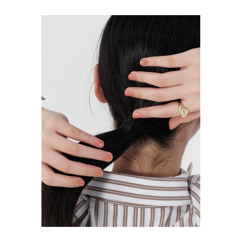 Reusable Nail Tip Royal Milk Tea (Short Square) / 리유저블