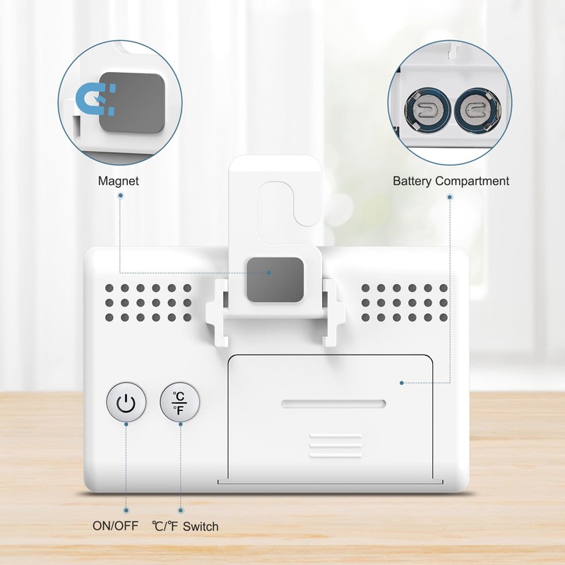 Ankilo Refrigerator Fridge Thermometer, 2 Pack Digital Freezer Thermometer with