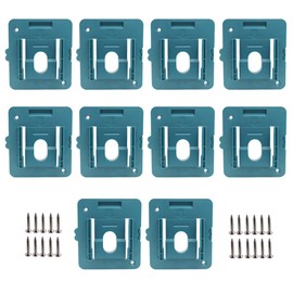 QUASION Battery Holder for Makita 18V Battery,Wall Mount Batteries Storage Organizer for BL1830 BL1840 BL1850 BL1860 for Work Van,Shelf,Toolbox (10 Pack,w/22 Screws,No Battery)