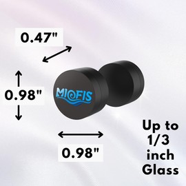 Miofis Aquarium Magnetic Brush Fish Tank Glass Cleaner for Max 1/3 Inch Thick Glass Support Fresh & Marine Aquariums up to 40 Gallons (Not for Acrylic & Plastic Tanks) [Nano]