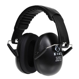 KIAS Soundproof Earmuffs, Cute Design, Live, Study, Homework, Autism, Hearing Sensitivity, Protection Measures, Black, Black
