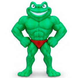 vhemo Muscular Frog Statue 3D Printed Funny Gym Desk Decor, Flexing Muscle Frog Figurine Fitness Desk Decoration for Men Office Home, Weird Cute Room Collectible Gift