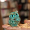 OwMell Owl Statue Tumbled Stone Gemstone Owl Figurine Home Decor