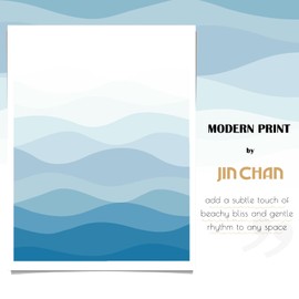 jinchan Ombre Blue Shower Curtain Fabric Shower Curtain Coastal Beach Ocean Wave Bathroom Shower Curtain Gradual Color Design Nautical Waterproof Hooks Included 70x72 inches 1 Panel