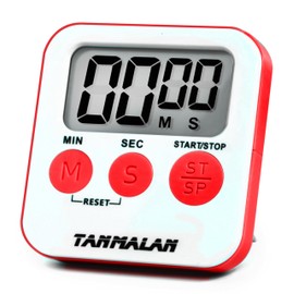 Tanmalan Kitchen Timer for Cooking Loud Alarm, Large Display, Auto Memory Loud Alarm, Large Display,Big Button，for Kids for Teacher Classroom Must Haves,Count Down-up,Easy to use (6.0-red)