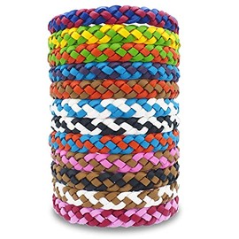 12 Pack Mosquito Repellent Bracelets, PU Leather Insect  Bug Repellent Wrist Bands for Kids  Adults Outdoor Camping Fishing Traveling                 