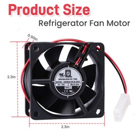 004551-000 Refrigerator Fan Motor Replace OD6025-24LB PE050226 PE950185 V12075003, 12075003, 000730-000, 000731-000, 000732-000 fit for Viking Refrigerator DC24V 0.08A
