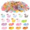 80pcs Luminous Mini Resin Animals Mini Resin Animals Set Turtle