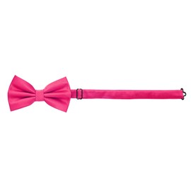 MASADA bow tie pink - men's accessory in silk-look, continuously adjustable, handmade with hook closure - 12 x 6 cm