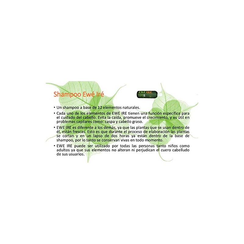 Shampoo Orgánico Y Ecológico Ewé Iré - 500ml
