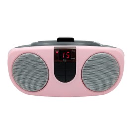 PROSCAN SRCD243 Portable CD Player with AM/FM Radio, Boombox (Pink)