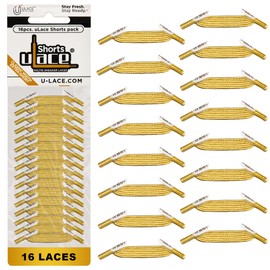U-Lace uLace Shorts Pack - Sparkly Metallic Gold