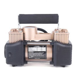 RENFANSHOP Double Cylinder Air Pump Kit, High Performance 12V Double Cylinder Car Auto Tire Inflator 150PSI Heavy Duty Air Pump Compressor Brown