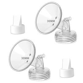 MOOMentaneous 30mm Wide Mouth Flange and Duckbill Valve Compatible with Spectra S1/S2 and 9 Plus Not Original Spectra Pump Parts Replacement