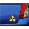 Samunshi® Warning Triangle Radioactive Sticker 10 x 8.8 cm Multi-Coloured