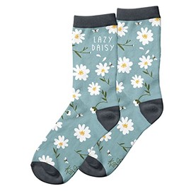 Karma Daisy Crew Socks - Cute and Funny Socks for Women - Bright and Colorful Designs - One Size Fits Most - Daisy