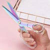 Jasni 2 pack 8 inch Transparent office School scissors Comfort-Grip