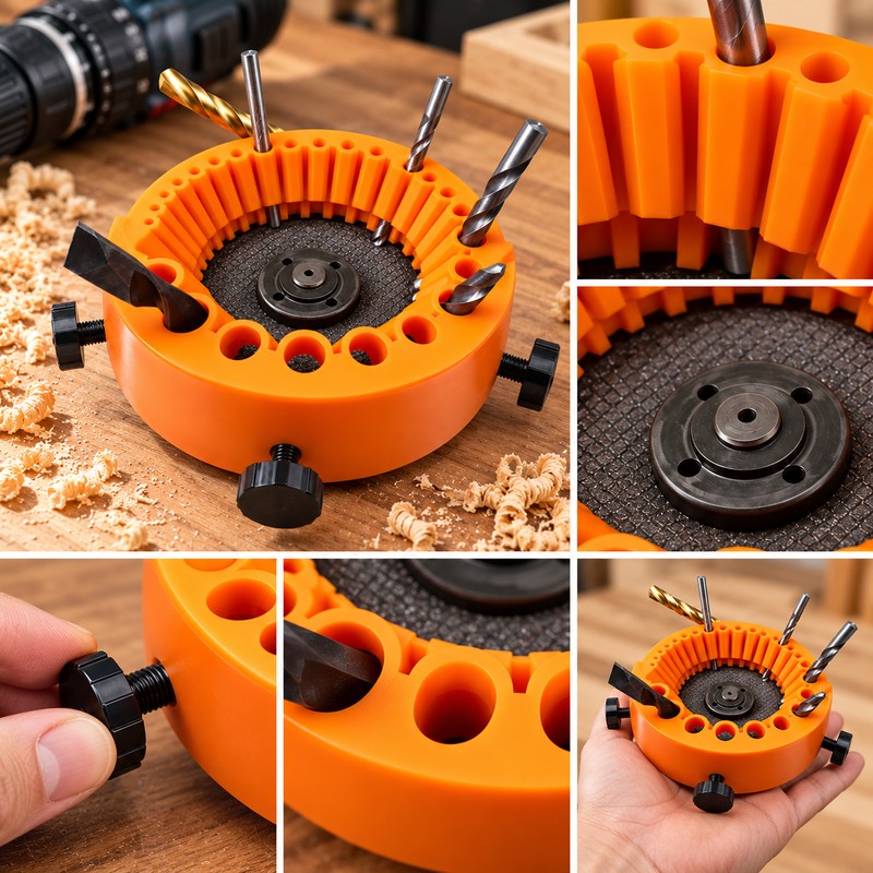 Multipurpose Drill Bit Grinding and Sharpener Tool – Polishing and
