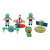 papelería laxia 4 Sets De Gomas Espaciales Astronauta Premium 4pz