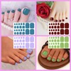 SILPECWEE 20 Sheets Toe Nail Polish Strips Glitter Solid Color