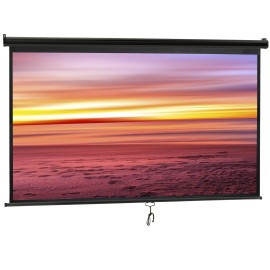 Segawe 100" Pull Down Projection Screen 16:9 HD Home Theater Projection Screen Durable