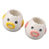 2pcs Egg Separator Ceramic Chicken Shaped Egg Yolk White Filter