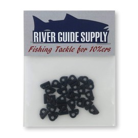 River Guide Supply Quick Change Spinner Clevis - Snap Black Nylon 25 Pack