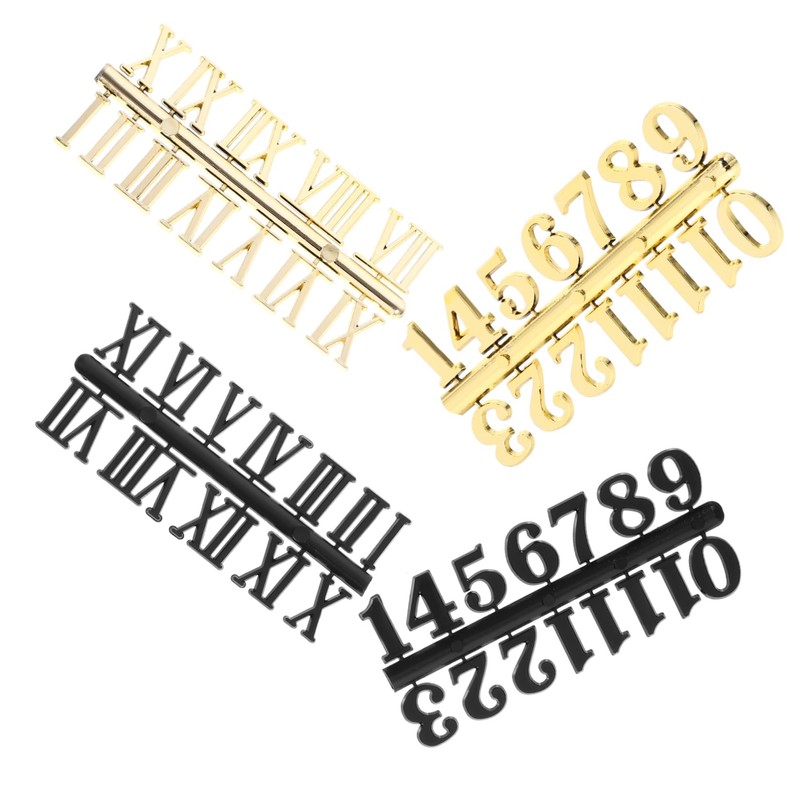 TEHAUX 12 Sets DIY Clock Number of Roman Arabic Numbers