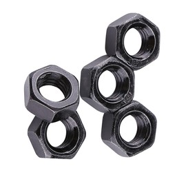 Nut M3 Black, Pack of 100 Threaded Hex Nuts Carbon Steel Hex Nuts Stop Nut Self-Locking Locking Nuts Lock Nuts Set (M3)