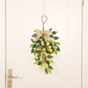 Artificial Lemon Teardrop Wreath Wall Hanging Teardrop Lemon Fruit Wreath
