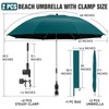 NBtoUS 2 PACK Chair Beach Umbrella with Clamp, 360 °