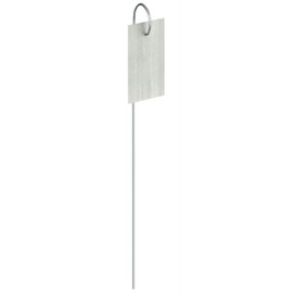 GardenMate 25-Pack Weatherproof Hook Metal Plant Labels Hanging on a Metal Rod, Height 10", Label Area 3'' x 1 3/8''