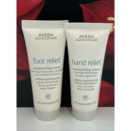 AVEDA set of hand and foot relief TRAVEL SIZE 1.4oz each
