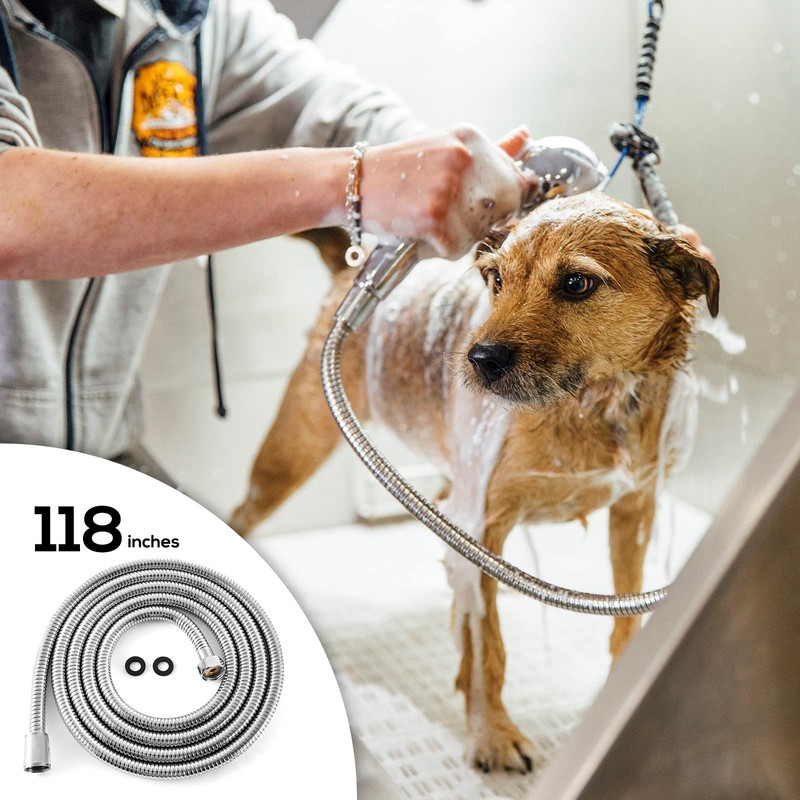 Shower Hose Extra Long Stainless Steel 118 Inches Handheld Shower
