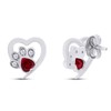 AFFY Heart and Round Cut Simulated Ruby Cat Puppy Paw