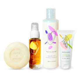 Kit Revitalizante Jabón+ Agua+aceite+crema Manos Rice&shine