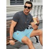 JMIERR Mens 5 Inch Shorts Summer Casual Waffle Stretch Waist