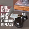PIPE DECOR Swivel Caster Wheels for 1” Pipe (4-Pack), Casters