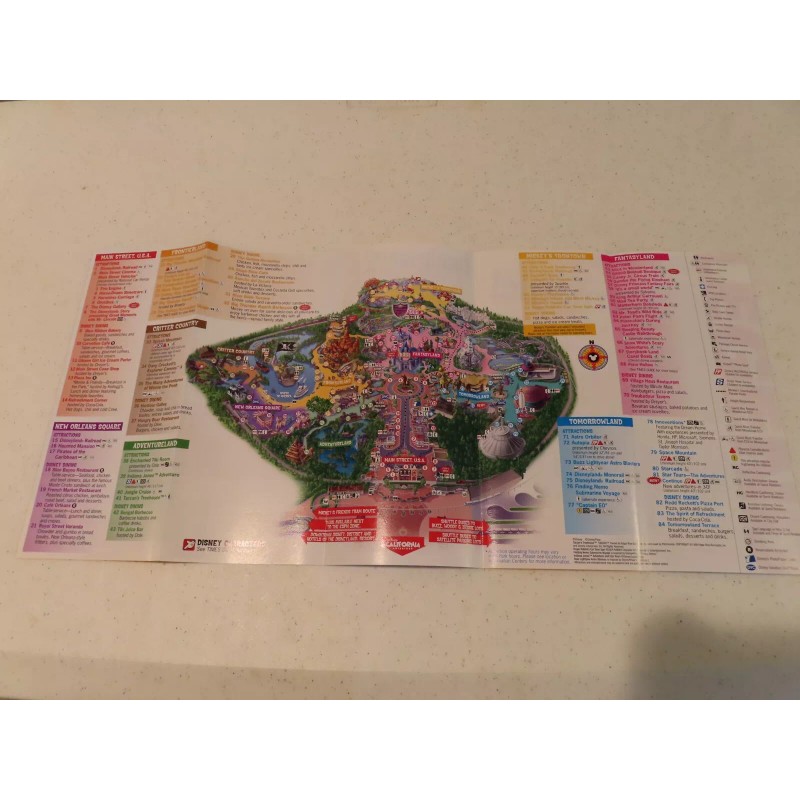 2011 Disneyland Summer Map featuring Star Tours 3D