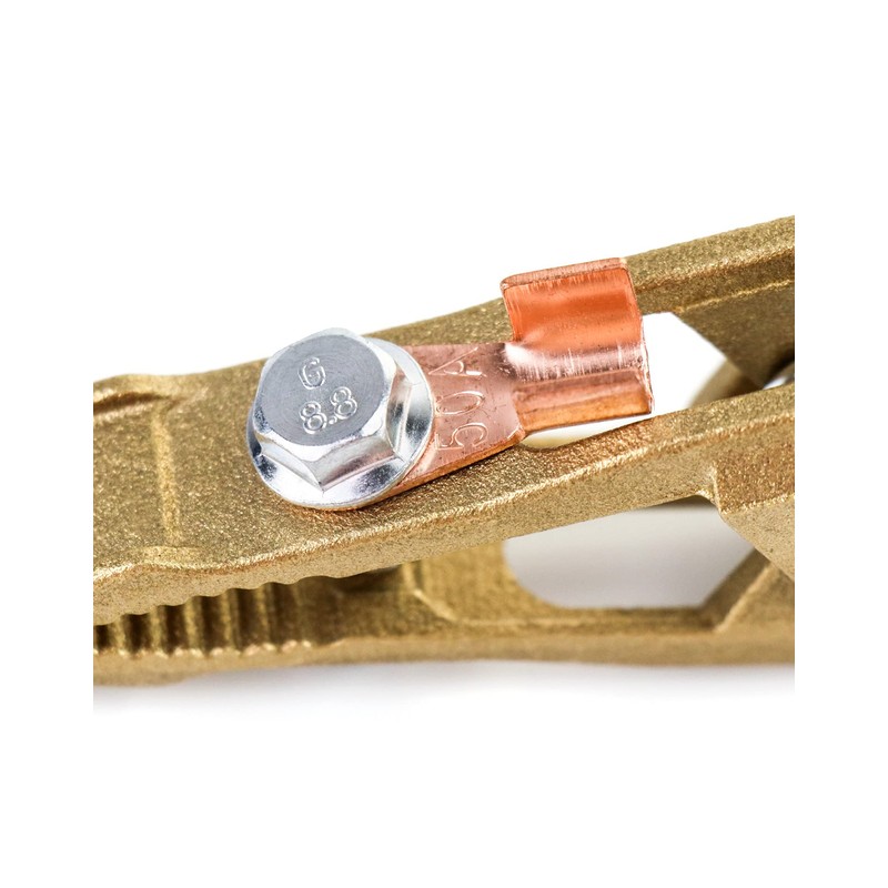QWORK Brass A-Shape Earth Clamps, 2 Pack 260A Ground Welding