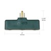OSKOS 3-Prong 3-Outlet Extender Adapter, Heavy Duty Triple Grounding Outlet.