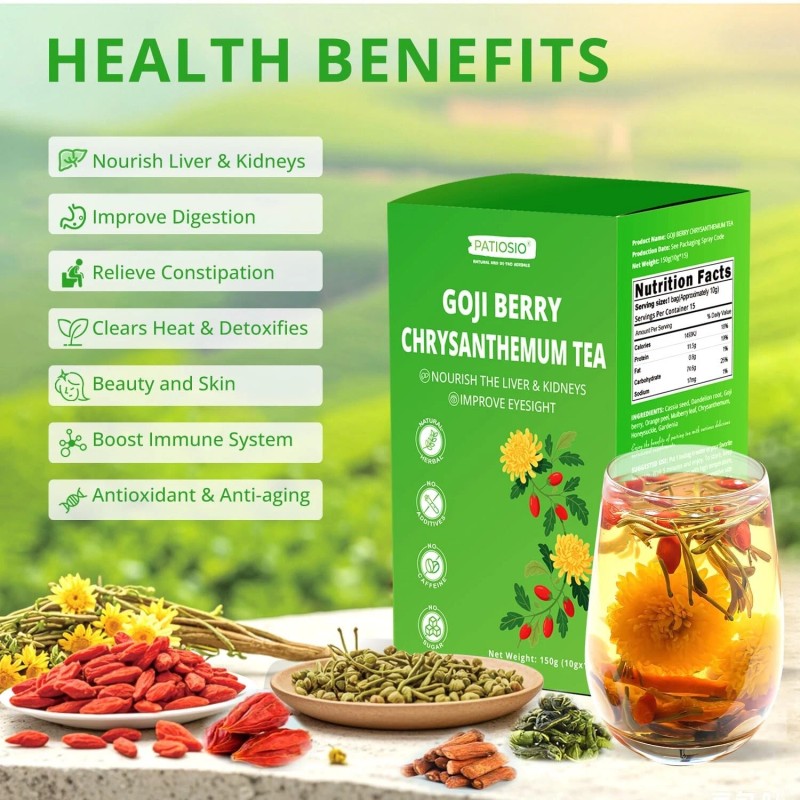 Maani Essence 2x Goji Berry Chrysanthemum Tea for Liver Health